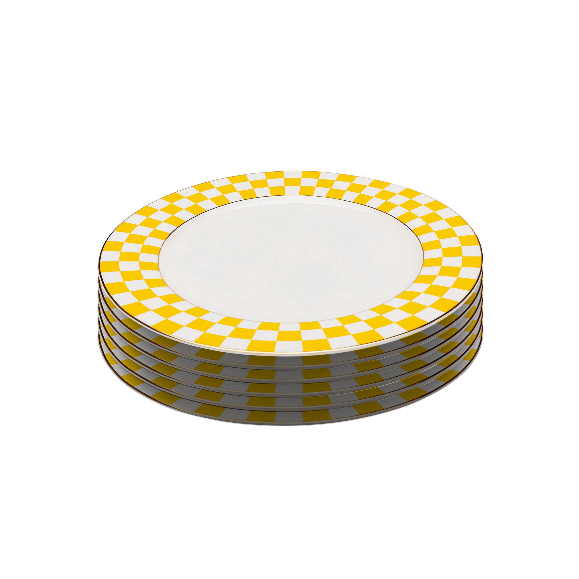 Plate Harlequin Ø27cm yellow (6/set) Kare Design