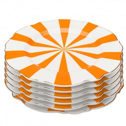 Assiettes Harlequin 22cm oranges set de 6 Kare Design