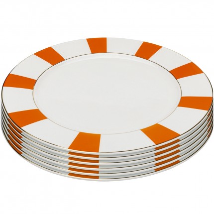 Assiettes Harlequin 27cm oranges set de 6 Kare Design