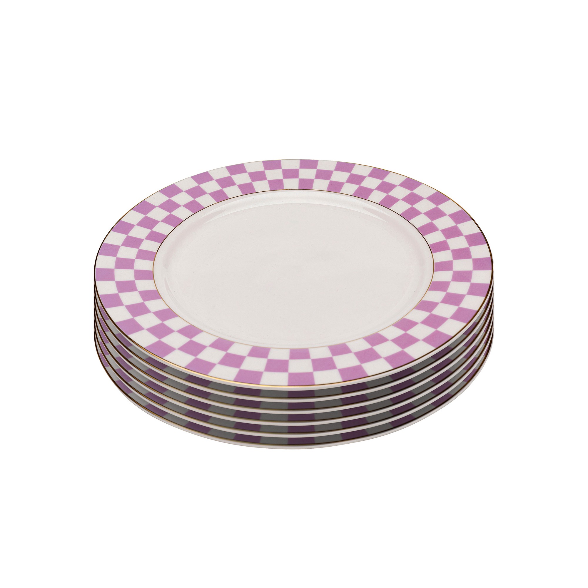 Assiettes Harlequin 21cm violettes set de 6 Kare Design