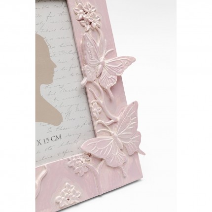 Picture Frame butterflies 19x22cm pink Kare Design