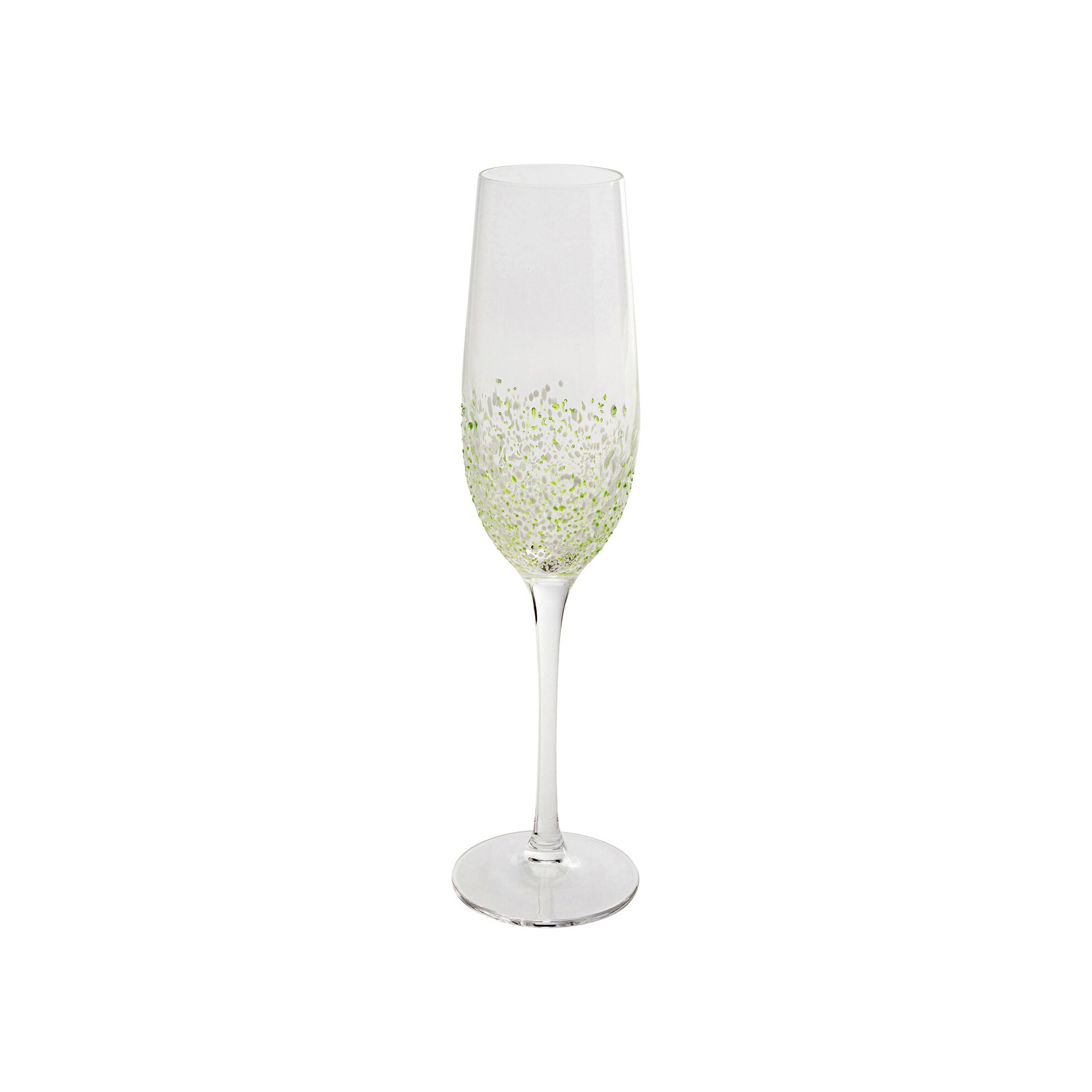 Flûte à champagne Confetti vert 26cm