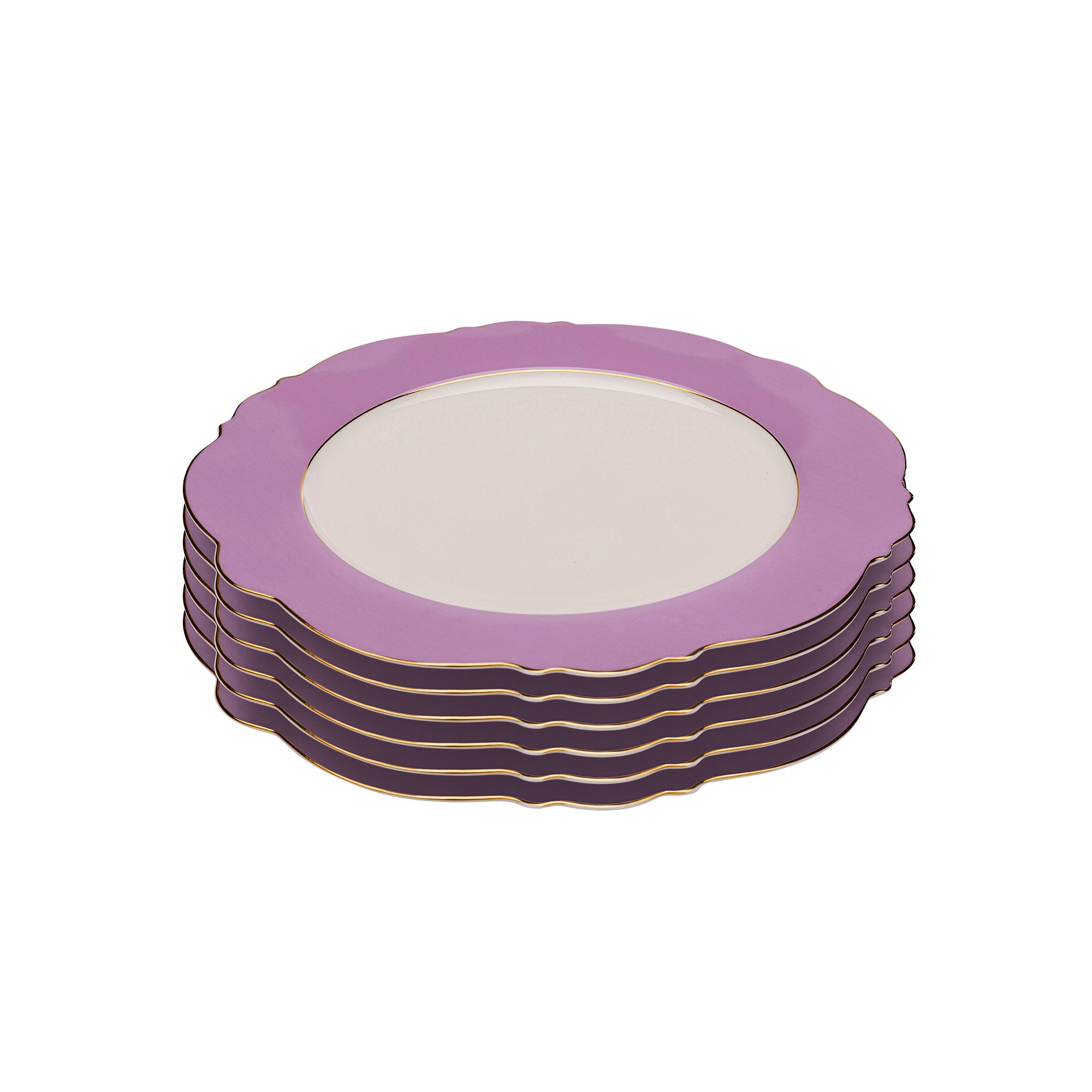 Assiettes Harlequin 27cm violettes set de 6 Kare Design