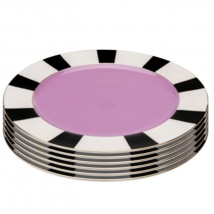 Plate Harlequin Ø31cm purple (6/set) Kare Design