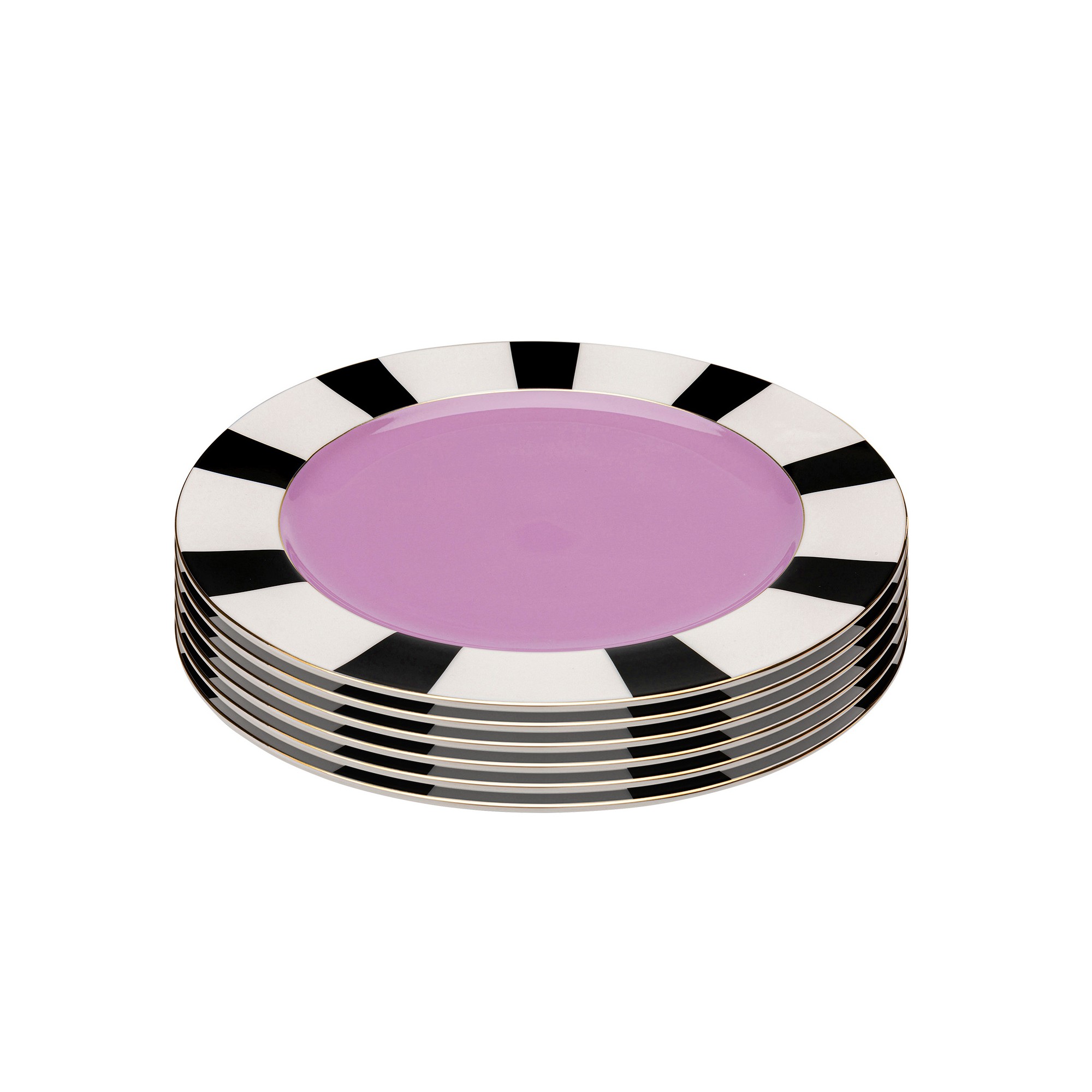 Plate Harlequin Ø31cm purple (6/set) Kare Design