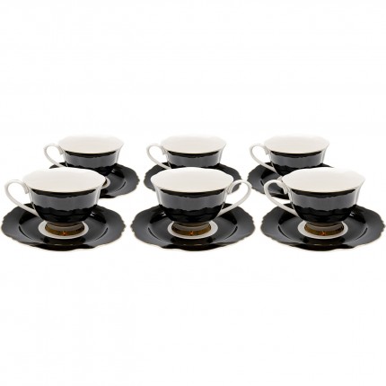 Tasses à café Harlequin noires set de 6 Kare Design