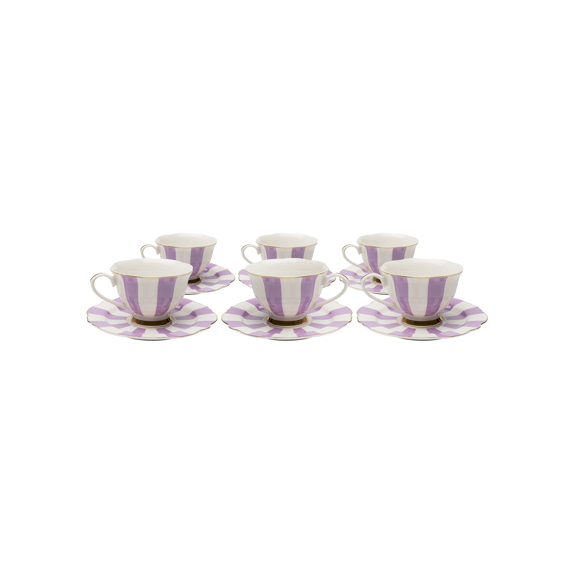 Tasses à café Harlequin violettes set de 6 Kare Design