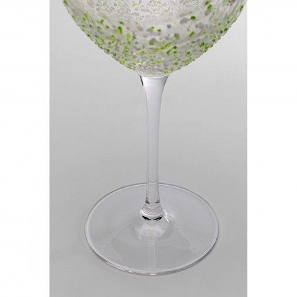 Wine Glass Confetti green (6/set) Kare Design