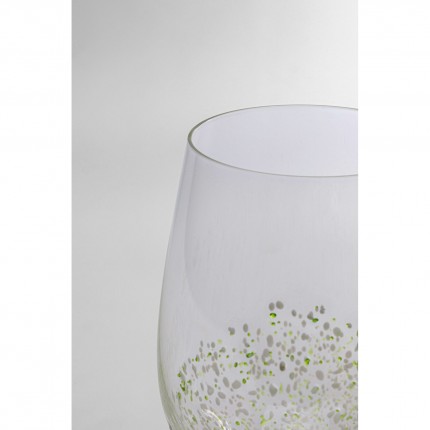 Verres à vin Confetti vert set de 6 Kare Design