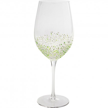 Verres à vin Confetti vert set de 6 Kare Design