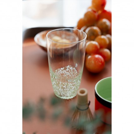 Water Glass Confetti green (6/set) Kare Design