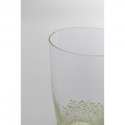 Verres à eau Confetti vert set de 6 Kare Design