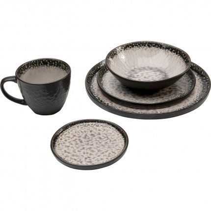 Assiettes Soho grises 27cm set de 4 Kare Design