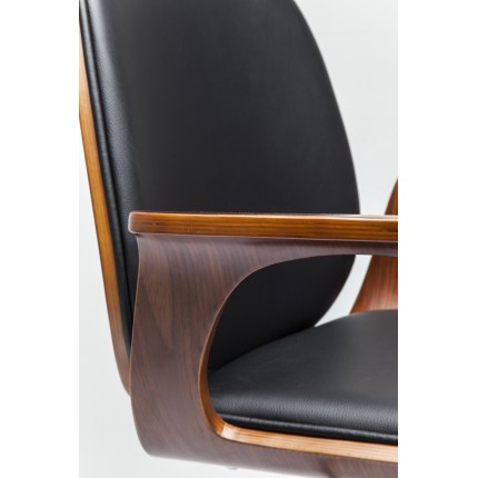 Chaise de bureau pivotante Patron noyer Kare Design