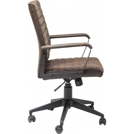 Chaise de bureau pivotante Labora marron foncé Kare Design