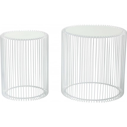 Side Table Wire White (2/Set) Kare Design