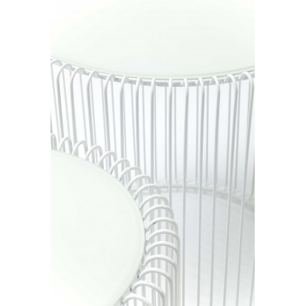 Side Table Wire White (2/Set) Kare Design