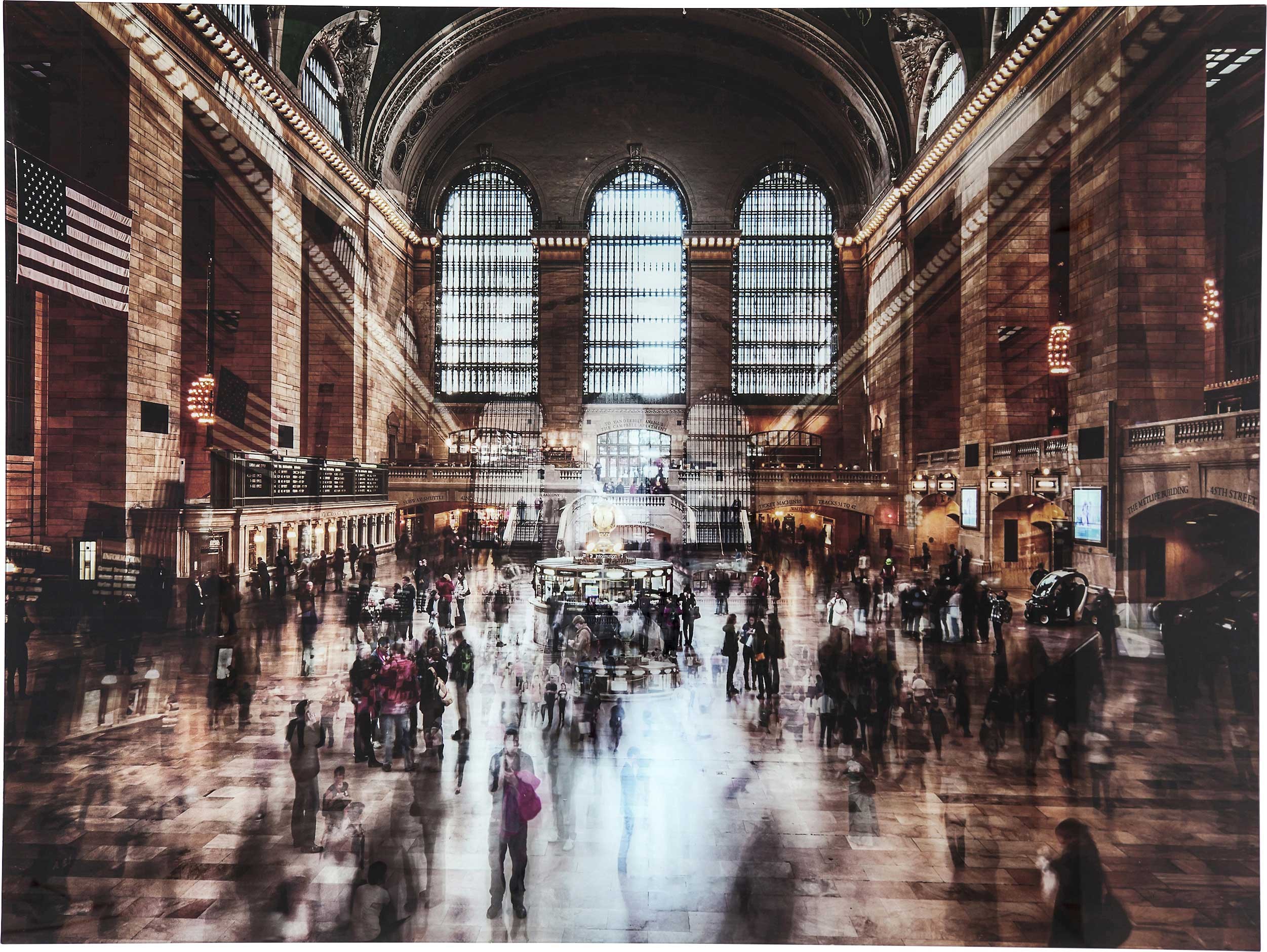 Kare Design Tableau en verre Grand Central Station 160x120cm