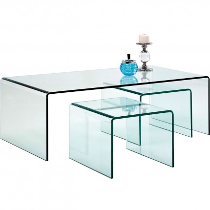 Coffee Table Visible Clear (3/Set) Kare Design