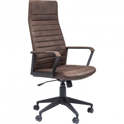 Swivel Office Chair Labora High Brown Kare Design