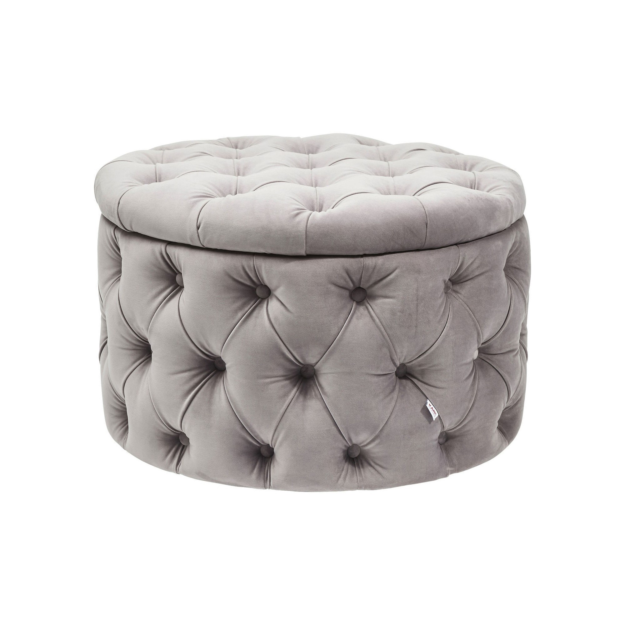 Seating Chest Desire Round Velvet Silver Kare Design