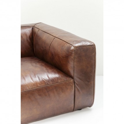 Sofa Cubetto 3-Seater dark leather Kare Design