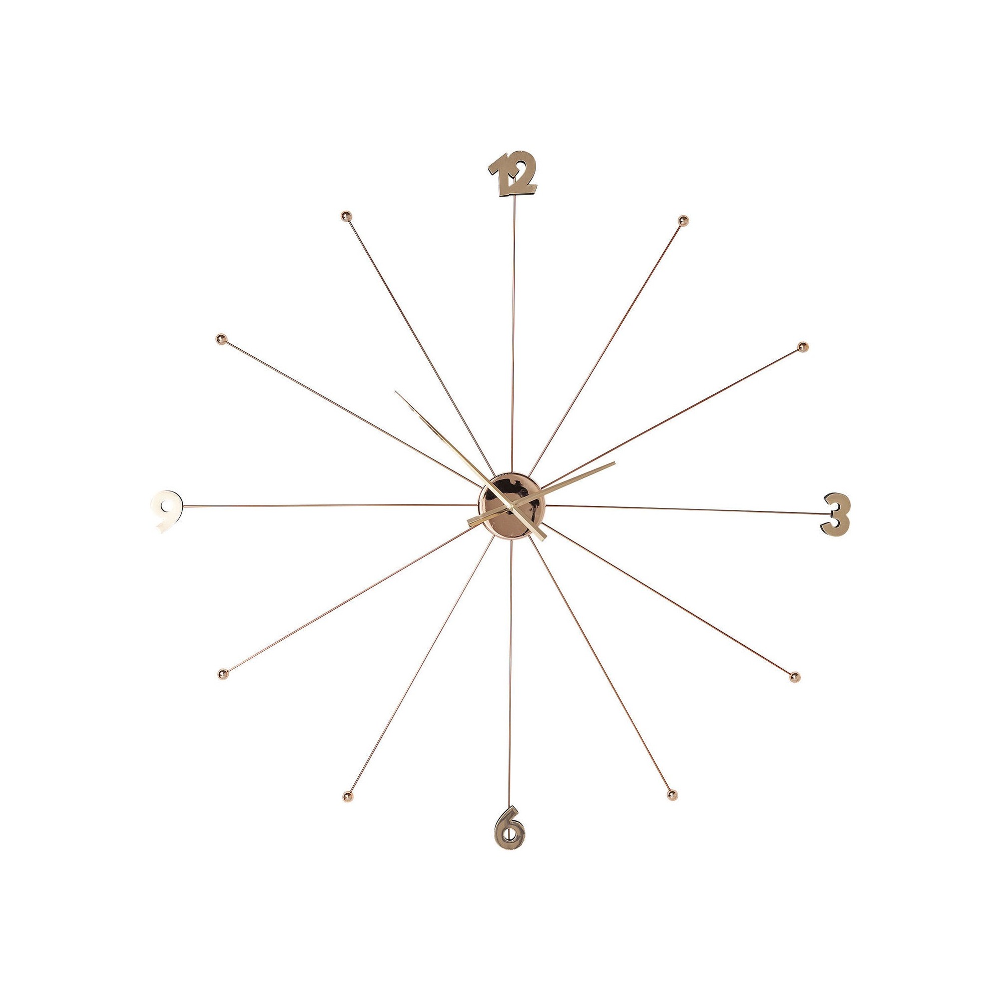 Wall Clock Like Umbrella Rose Gold Kare Design