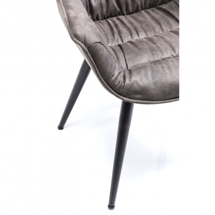 Chaise avec accoudoirs Thelma grise Kare Design