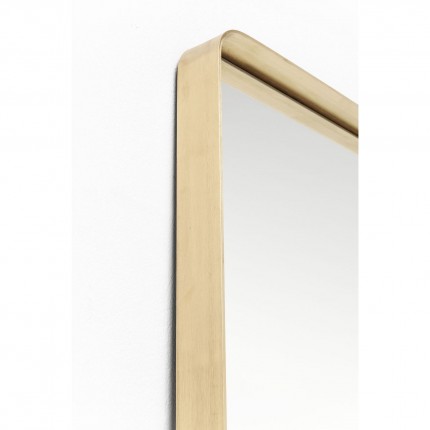 Miroir Curve rectangulaire 200x70cm laiton Kare Design