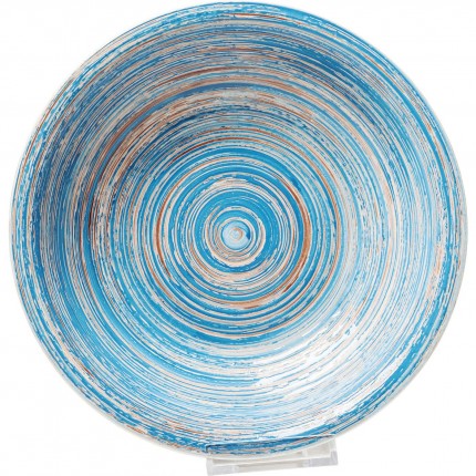 Assiettes creuses Swirl 21cm bleues set de 4 Kare Design