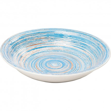 Assiettes creuses Swirl 21cm bleues set de 4 Kare Design