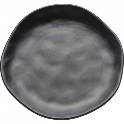 Plate Organic Black Ø20cm (4/Set) Kare Design