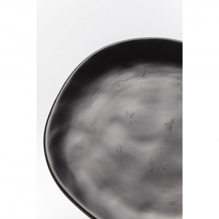 Plate Organic Black Ø20cm (4/Set) Kare Design