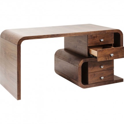 Desk Snake Walnut 150x70cm Kare Design