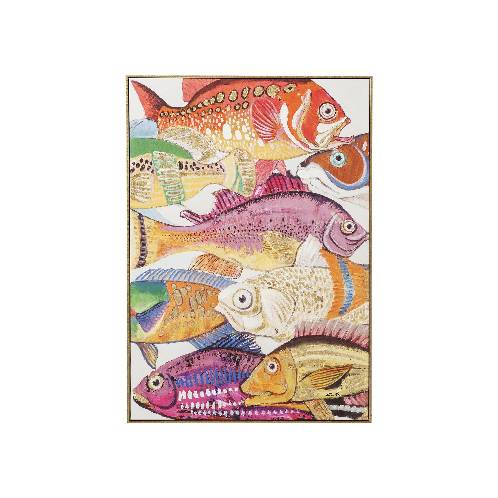 Picture Touched Fish Meeting One 100x70cm Kare Design