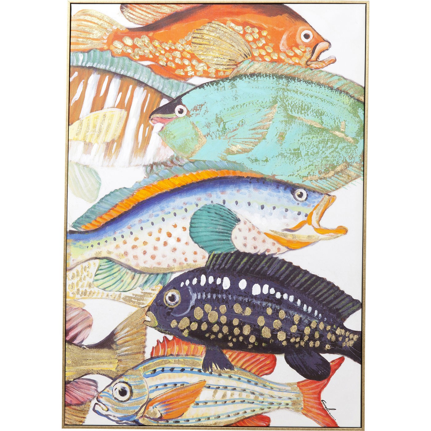 Kare Design Tableau Touched Fish Meeting Two 70x100cm