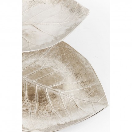 Deco jewelry holder leaf silver Kare Design