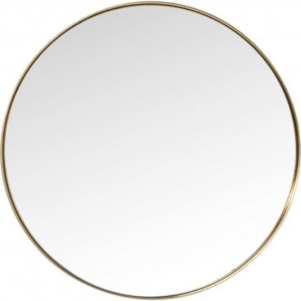 Miroir Curve rond 100cm laiton Kare Design