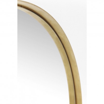 Miroir Curve rond 100cm laiton Kare Design