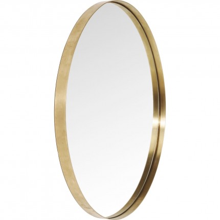 Miroir Curve rond 100cm laiton Kare Design