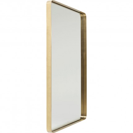 Miroir Curve rectangulaire 120x80cm laiton Kare Design