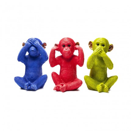 Money Box monkey Mizaru blue Kare Design