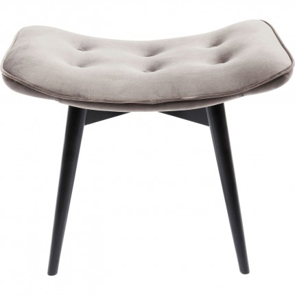 Stool Black Vicky Velvet Grey Kare Design