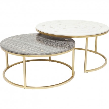 Coffee Table Mystic Round (2/Set) Kare Design