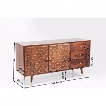 Sideboard Muskat 2 doors 3 drawers Kare Design