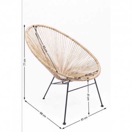 Outdoor Armchair Spaghetti Nature Kare Design