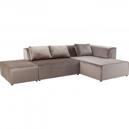 Sofa Infinity Velvet Taupe Right Kare Design