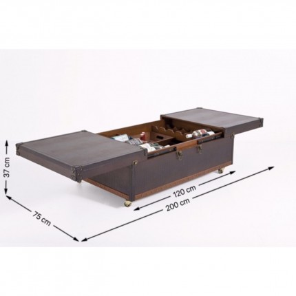 Coffee Table Bar Globetrotter croco Kare Design