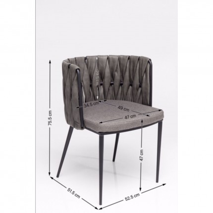 Chair with armrests Cheerio grey Kare Design