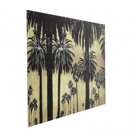 Picture Glass Metallic Palms 120x180cm Kare Design